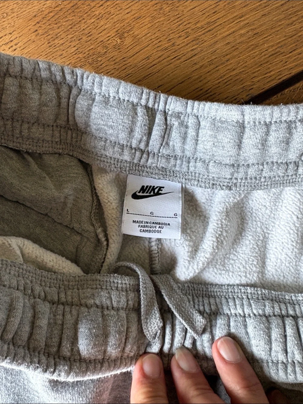 Nike Kids Light Gray Fleece Joggers